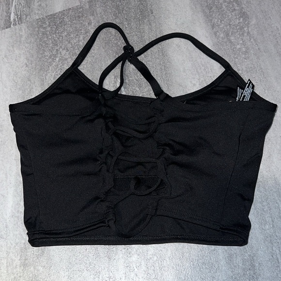 VS Pink Ultimate Lightly Lined Strappy-Back Sports Bra Pink or Black Small crop - Picture 5 of 10